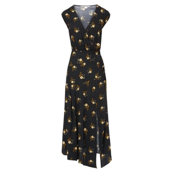 VERONICA BEARD wixson dress silk blend in black multi Size 12 designer luxury - Picture 5 of 16